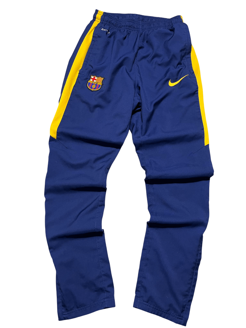 Kék és sárga Barcelona logós Nike sportnadrág vintage streetwear stílusban