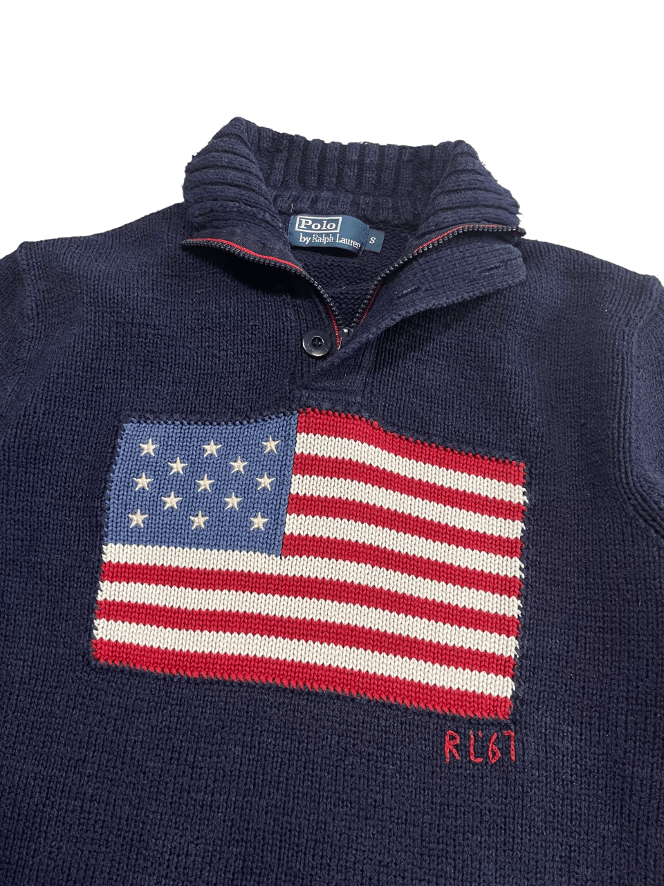 *Ralph Lauren USA 1/4 Quarter Zip Up Pulover (S)