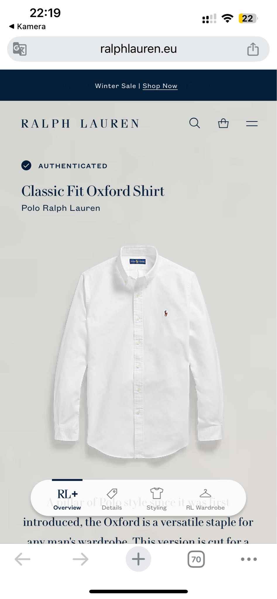 *Ralph Lauren Shirt (M)