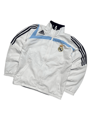 Fehér Adidas Real Madrid vintage streetwear dzseki hímzett logóval
