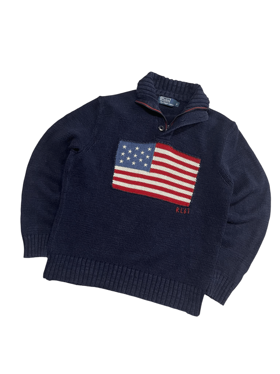 *Ralph Lauren USA 1/4 Quarter Zip Up Pulover (S)