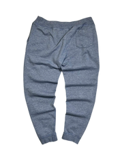 Szürke pamut streetwear melegítőnadrág, oldalzsebekkel és hátzsebbel, letisztult dizájn.