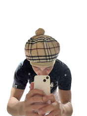 Vintage Beige Burberry Bonnet Hat