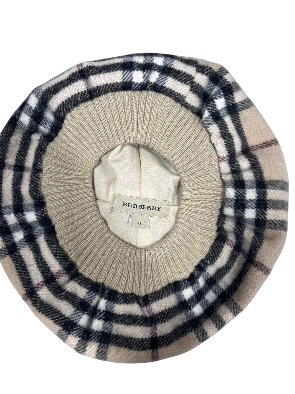 Vintage Beige Burberry Bonnet Hat