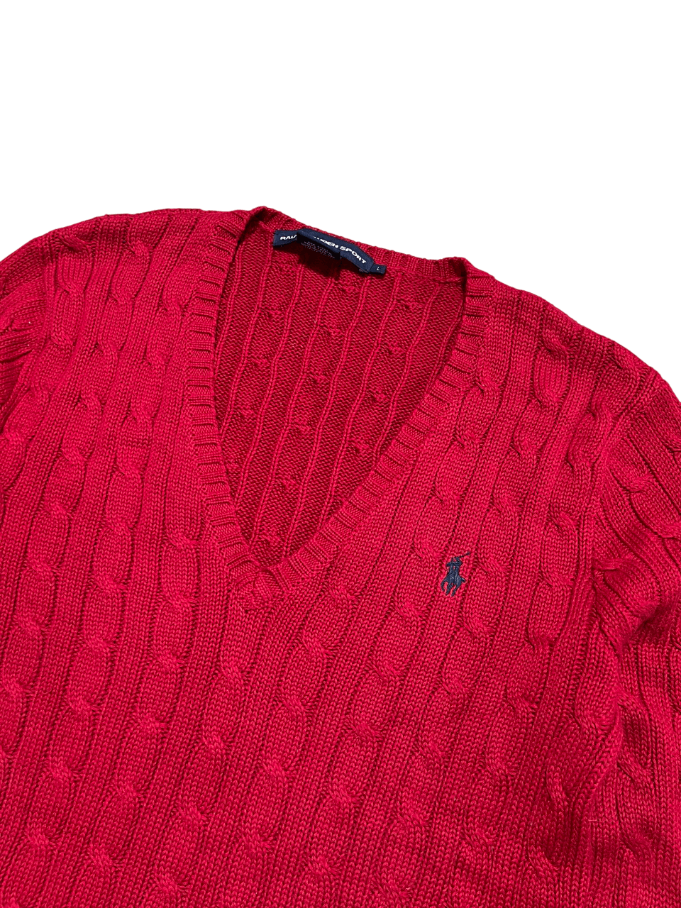 *Ralph Lauren Knitted V-Neck (Women L)