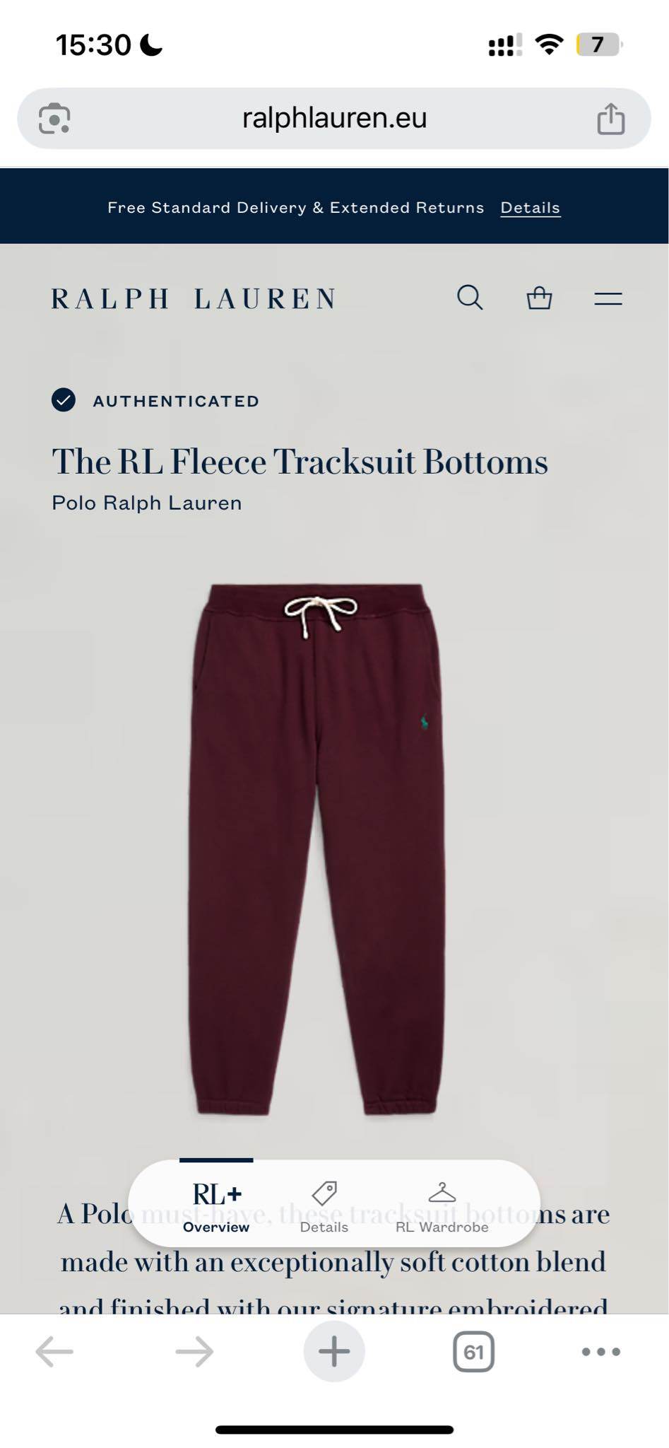 *Polo Ralph Lauren Trackpants (M)