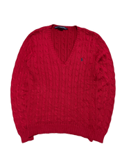 *Ralph Lauren Knitted V-Neck (Women L)